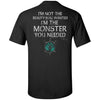 Viking, Norse, Gym t-shirt & apparel, Monster you needed, backApparel[Heathen By Nature authentic Viking products]Tall Ultra Cotton T-ShirtBlackXLT