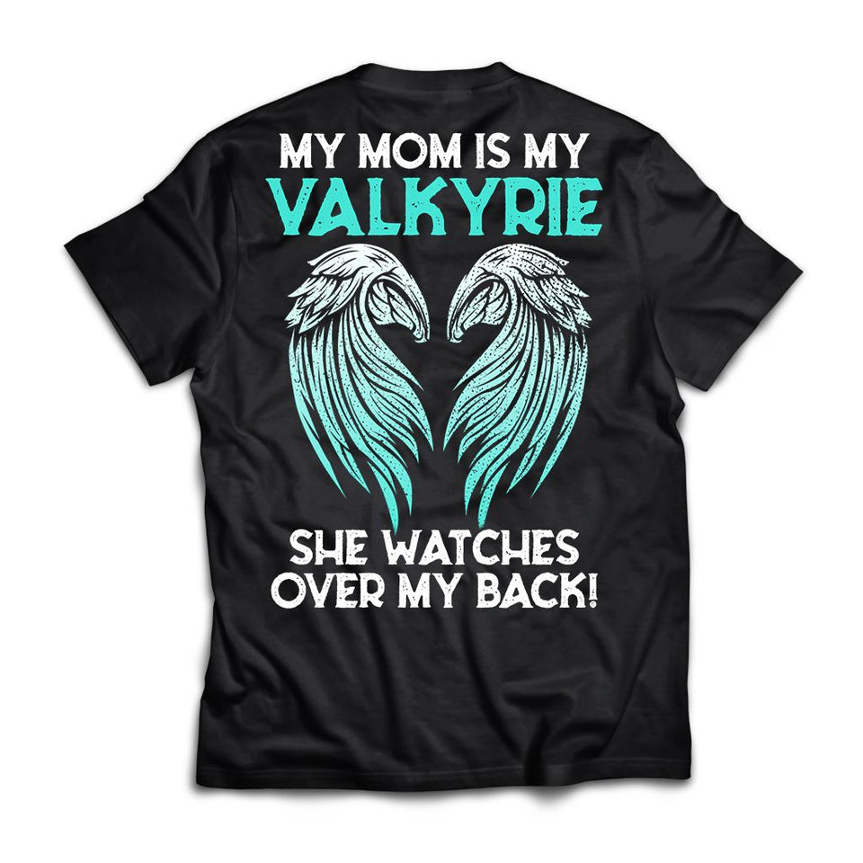 Viking, Norse, Gym t-shirt & apparel, My mom is my valkyrie, BackApparel[Heathen By Nature authentic Viking products]