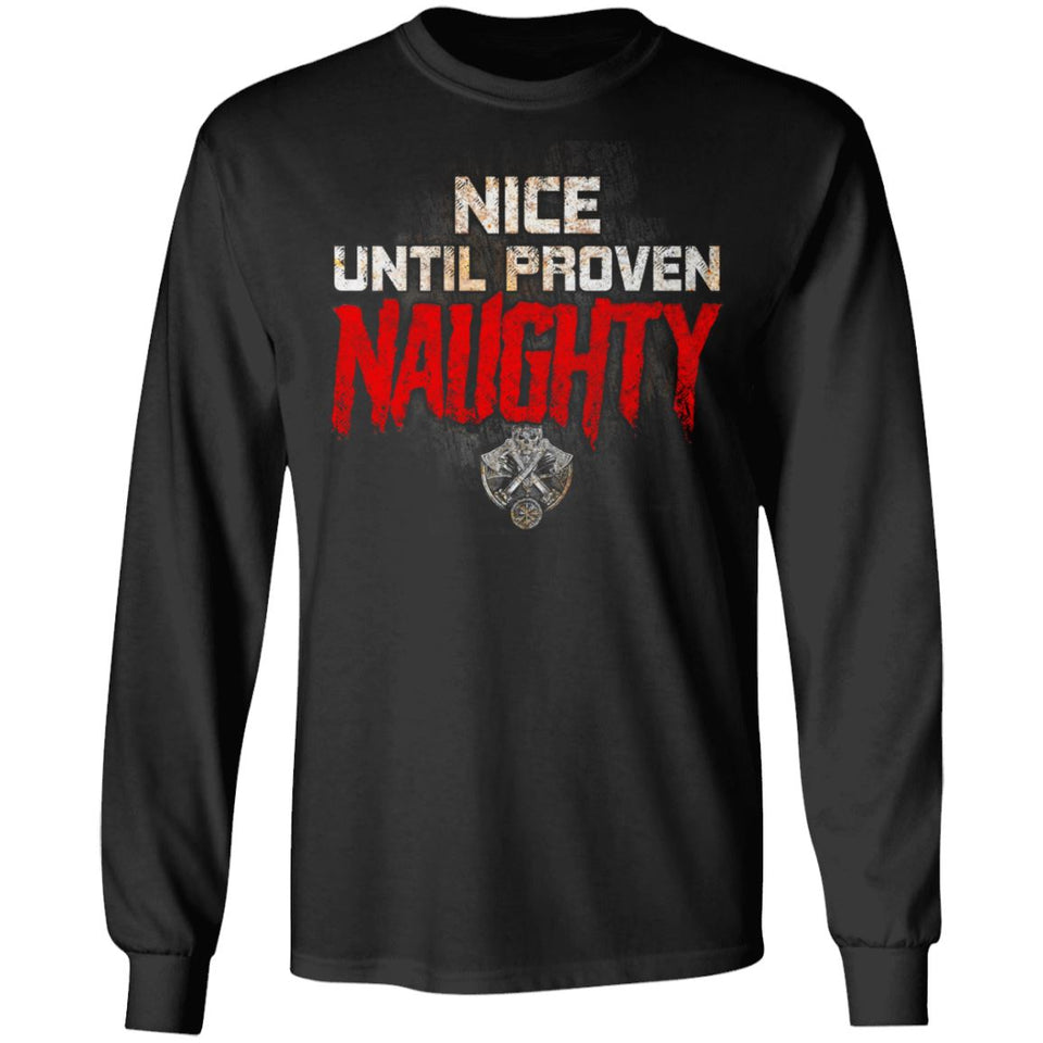 Viking, Norse, Gym t-shirt & apparel, Naughty, FrontApparel[Heathen By Nature authentic Viking products]Long-Sleeve Ultra Cotton T-ShirtBlackS
