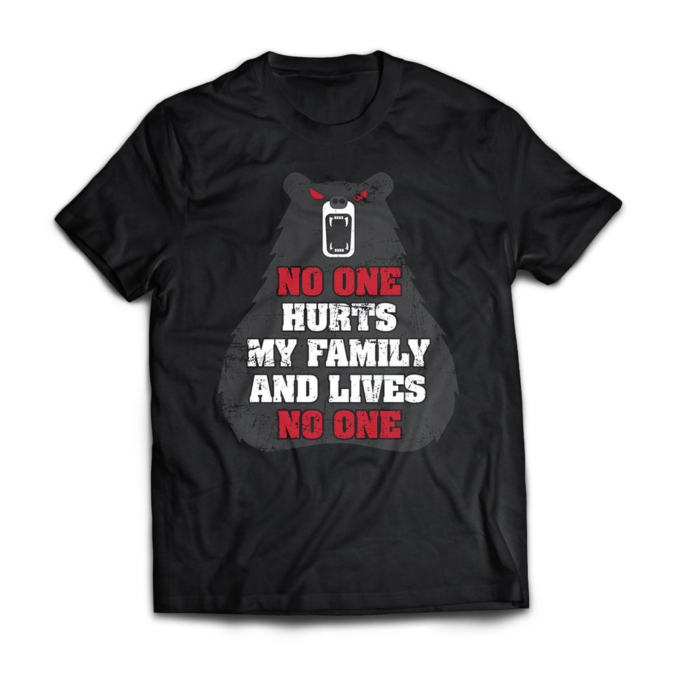Viking, Norse, Gym t-shirt & apparel, No one hurts my family, FrontApparel[Heathen By Nature authentic Viking products]