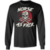 Viking, Norse, Gym t-shirt & apparel, Norse As Fxck, FrontApparel[Heathen By Nature authentic Viking products]Long-Sleeve Ultra Cotton T-ShirtBlackS