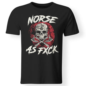 Viking, Norse, Gym t-shirt & apparel, Norse As Fxck, FrontApparel[Heathen By Nature authentic Viking products]Premium Men T-ShirtBlackS