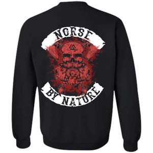 Viking, Norse, Gym t-shirt & apparel, Norse By Nature, BackApparel[Heathen By Nature authentic Viking products]Unisex Crewneck Pullover SweatshirtBlackS