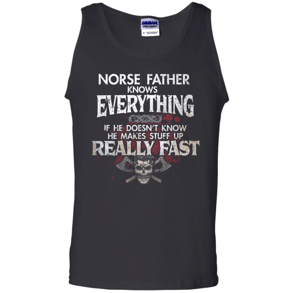 Viking, Norse, Gym t-shirt & apparel, Norse Father, FrontApparel[Heathen By Nature authentic Viking products]Cotton Tank TopBlackS