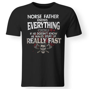 Viking, Norse, Gym t-shirt & apparel, Norse Father, FrontApparel[Heathen By Nature authentic Viking products]Gildan Premium Men T-ShirtBlack5XL