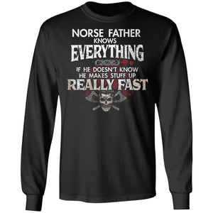 Viking, Norse, Gym t-shirt & apparel, Norse Father, FrontApparel[Heathen By Nature authentic Viking products]Long-Sleeve Ultra Cotton T-ShirtBlackS