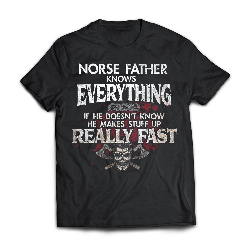 Viking, Norse, Gym t-shirt & apparel, Norse Father, FrontApparel[Heathen By Nature authentic Viking products]Next Level Premium Short Sleeve T-ShirtBlackX-Small