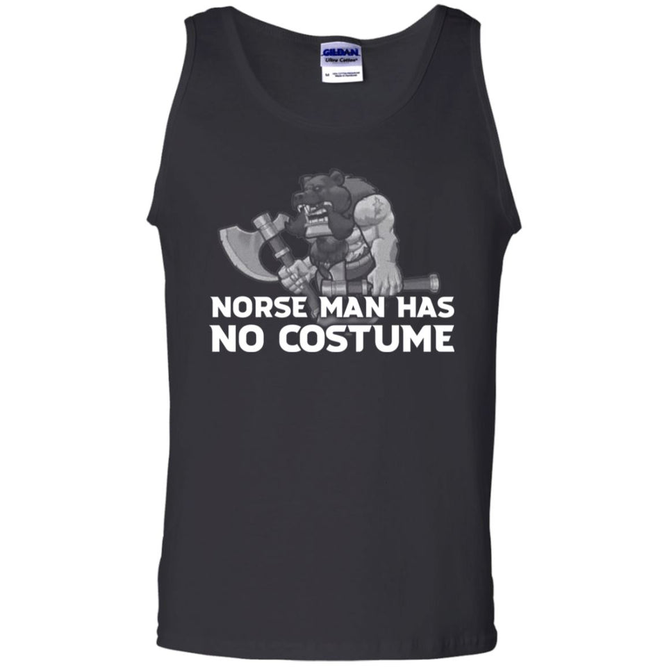 Viking, Norse, Gym t-shirt & apparel, Norse man has no costume, FrontApparel[Heathen By Nature authentic Viking products]Cotton Tank TopBlackS