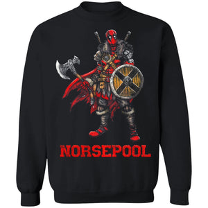 Viking, Norse, Gym t-shirt & apparel, Norsepool, FrontApparel[Heathen By Nature authentic Viking products]Unisex Crewneck Pullover SweatshirtBlackS