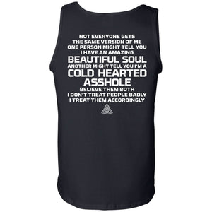 Viking, Norse, Gym t-shirt & apparel, Not everyone gets the same version of me, BackApparel[Heathen By Nature authentic Viking products]Cotton Tank TopBlackS