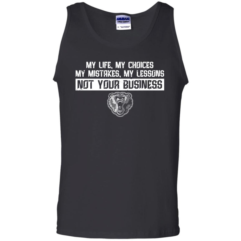 Viking, Norse, Gym t-shirt & apparel, Not your business, FrontApparel[Heathen By Nature authentic Viking products]Cotton Tank TopBlackS