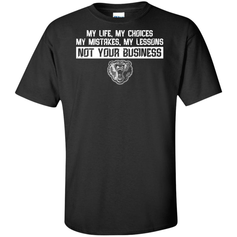 Viking, Norse, Gym t-shirt & apparel, Not your business, FrontApparel[Heathen By Nature authentic Viking products]Tall Ultra Cotton T-ShirtBlackXLT