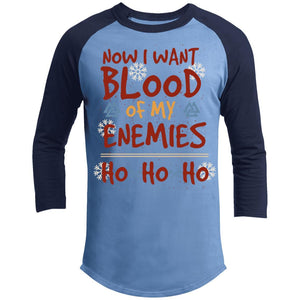 Viking, Norse, Gym t-shirt & apparel, Now i want blood of my enemies, FrontT-Shirts[Heathen By Nature authentic Viking products]Carolina Blue/NavyX-Small
