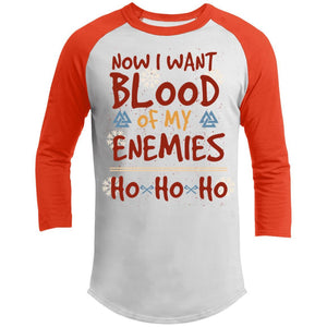 Viking, Norse, Gym t-shirt & apparel, Now i want blood of my enemies, FrontT-Shirts[Heathen By Nature authentic Viking products]White/Deep OrangeX-Small