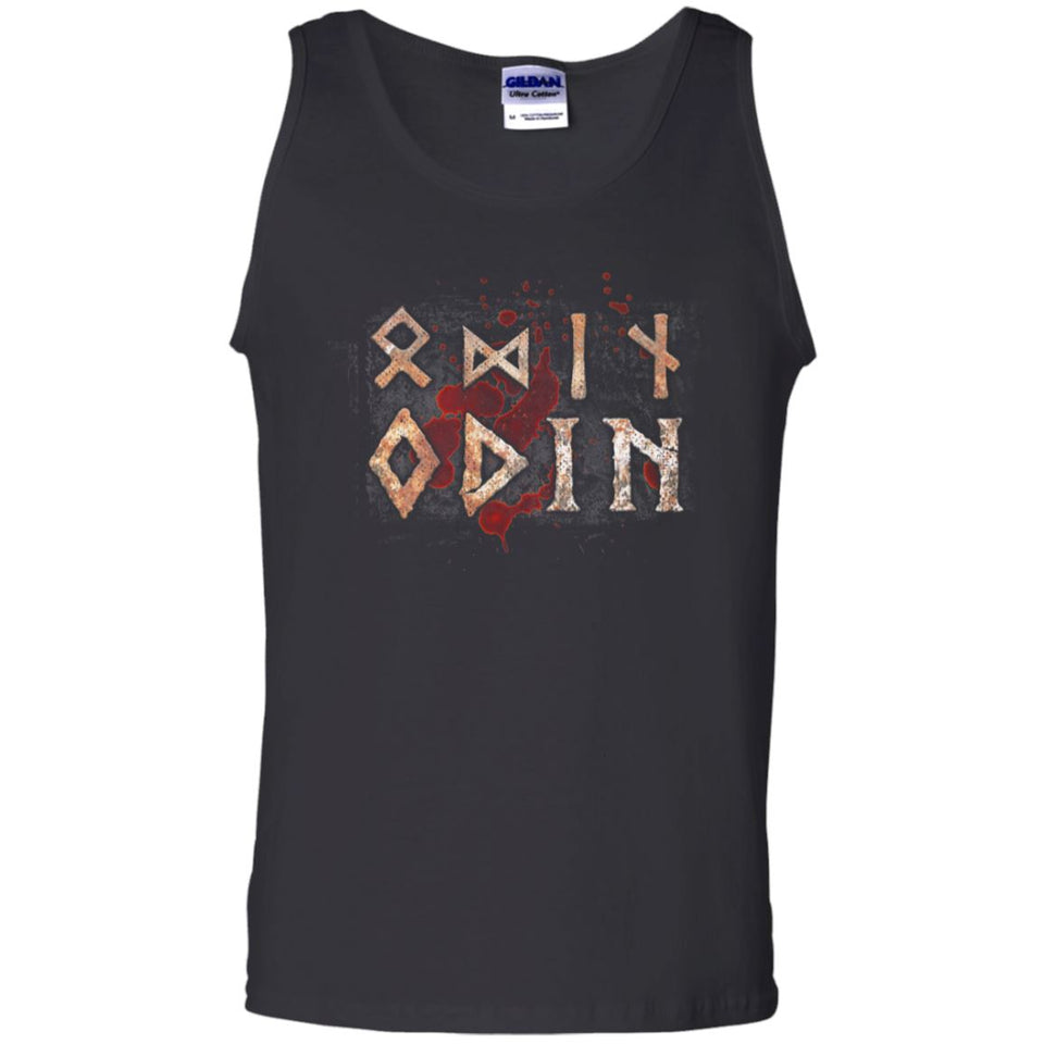 Viking, Norse, Gym t-shirt & apparel, Odin, FrontApparel[Heathen By Nature authentic Viking products]Cotton Tank TopBlackS