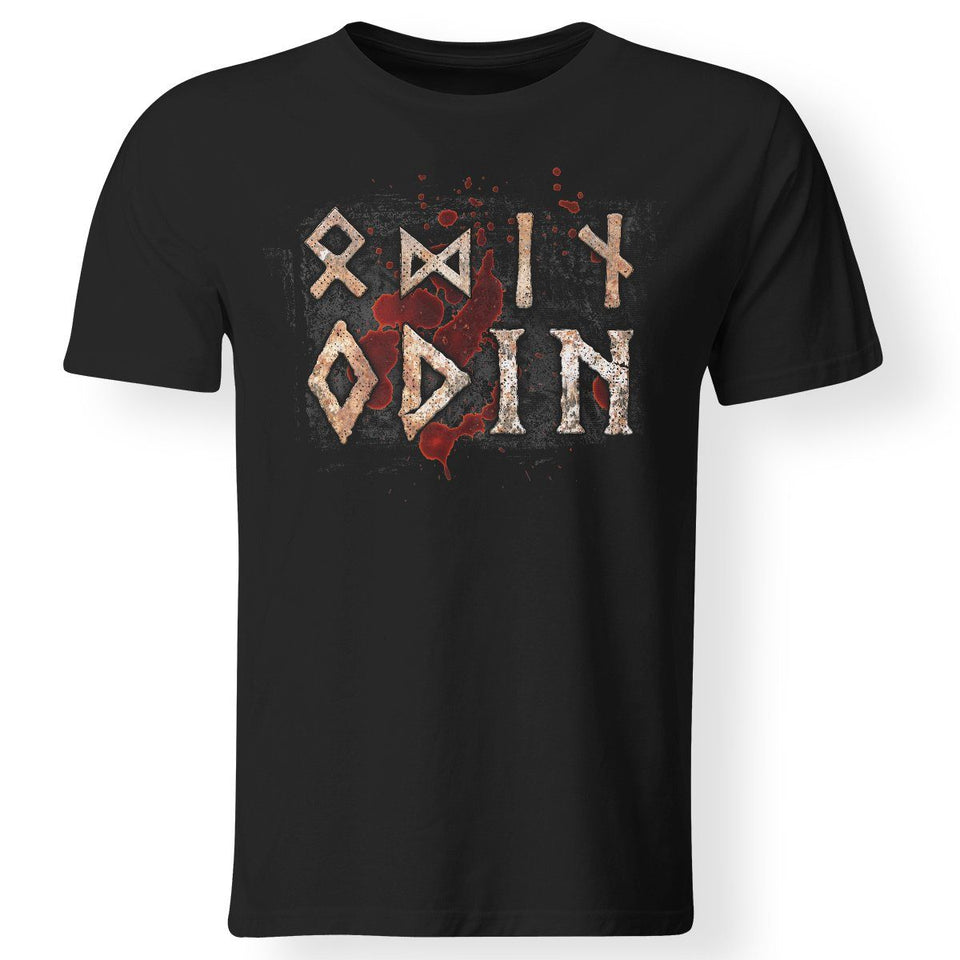Viking, Norse, Gym t-shirt & apparel, Odin, FrontApparel[Heathen By Nature authentic Viking products]Premium Men T-ShirtBlackS