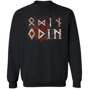 Viking, Norse, Gym t-shirt & apparel, Odin, FrontApparel[Heathen By Nature authentic Viking products]Unisex Crewneck Pullover Sweatshirt 8 oz.BlackS