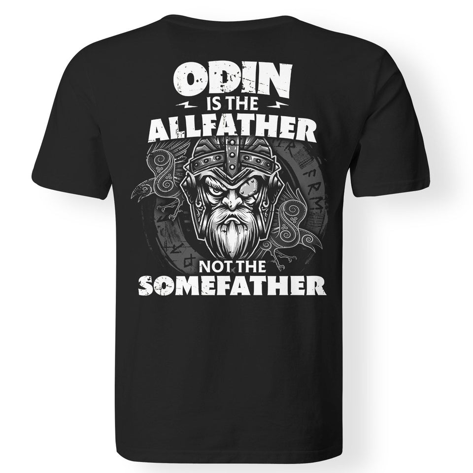 Viking, Norse, Gym t-shirt & apparel, Odin is the Allfather,BackApparel[Heathen By Nature authentic Viking products]Gildan Premium Men T-ShirtBlack5XL