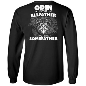 Viking, Norse, Gym t-shirt & apparel, Odin is the Allfather,BackApparel[Heathen By Nature authentic Viking products]Long-Sleeve Ultra Cotton T-ShirtBlackS