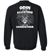 Viking, Norse, Gym t-shirt & apparel, Odin is the Allfather,BackApparel[Heathen By Nature authentic Viking products]Unisex Crewneck Pullover SweatshirtBlackS