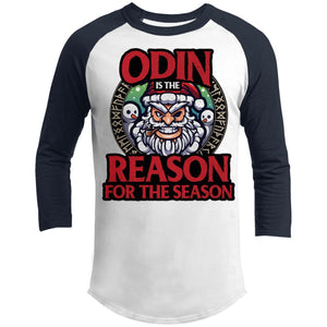Viking, Norse, Gym t-shirt & apparel, Odin is the reason for the season, FrontT-Shirts[Heathen By Nature authentic Viking products]White/NavyX-Small