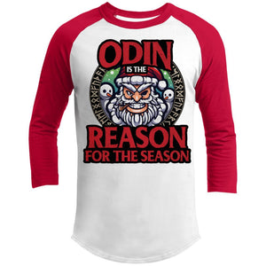 Viking, Norse, Gym t-shirt & apparel, Odin is the reason for the season, FrontT-Shirts[Heathen By Nature authentic Viking products]White/RedX-Small