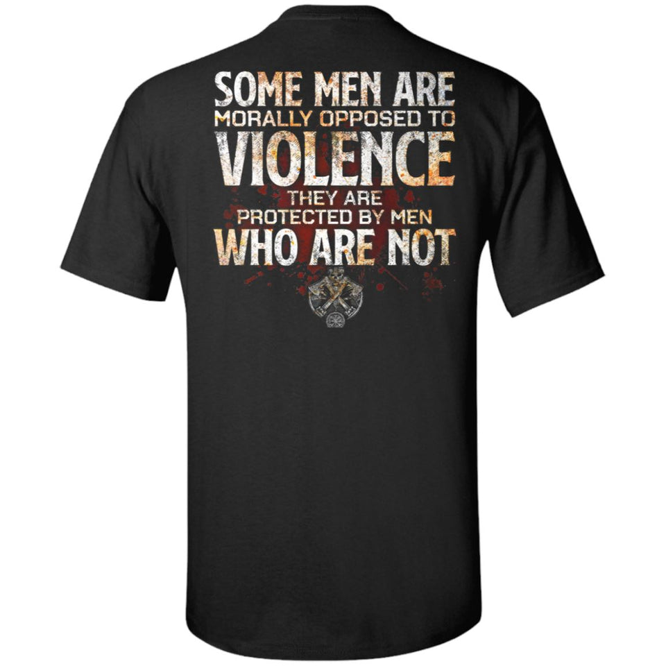 Viking, Norse, Gym t-shirt & apparel, Opposed To Violence, Double sidedApparel[Heathen By Nature authentic Viking products]