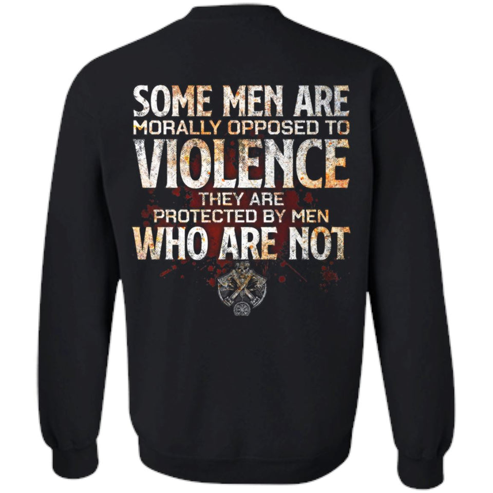 Viking, Norse, Gym t-shirt & apparel, Opposed To Violence, Double sidedApparel[Heathen By Nature authentic Viking products]