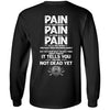 Viking, Norse, Gym t-shirt & apparel, Pain, BackApparel[Heathen By Nature authentic Viking products]Long-Sleeve Ultra Cotton T-ShirtBlackS