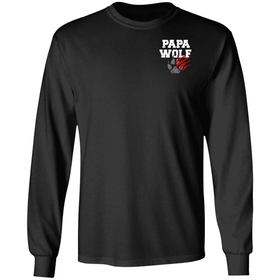 Viking, Norse, Gym t-shirt & apparel, Papa Wolf, Circus, Double sidedApparel[Heathen By Nature authentic Viking products]Long-Sleeve Ultra Cotton T-ShirtBlackS