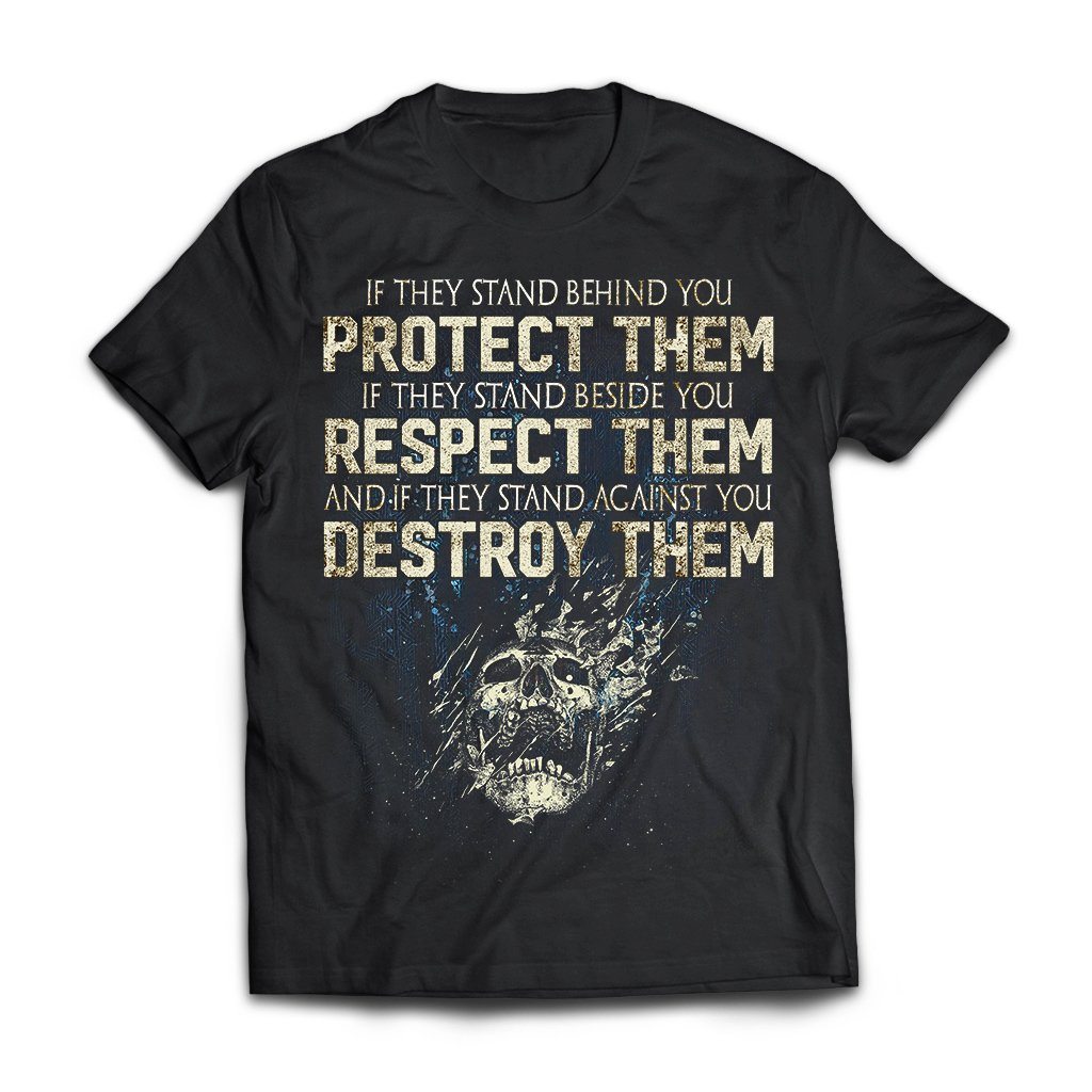 Viking, Norse, Gym t-shirt & apparel, protect, respect, frontApparel[Heathen By Nature authentic Viking products]Next Level Premium Short Sleeve T-ShirtBlackX-Small
