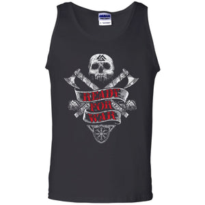 Viking, Norse, Gym t-shirt & apparel, Ready for war, FrontApparel[Heathen By Nature authentic Viking products]Cotton Tank TopBlackS