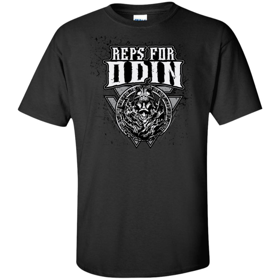 Viking, Norse, Gym t-shirt & apparel, Reps for Odin, frontApparel[Heathen By Nature authentic Viking products]Tall Ultra Cotton T-ShirtBlackXLT