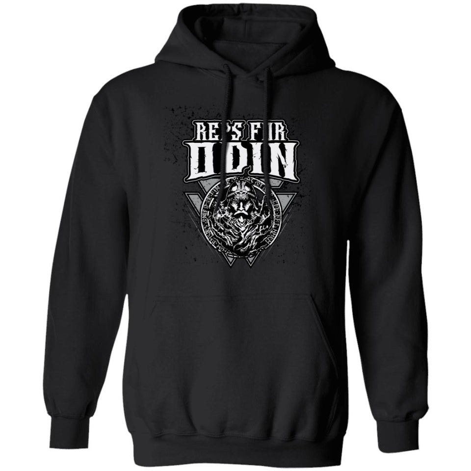 Viking, Norse, Gym t-shirt & apparel, Reps for Odin, frontApparel[Heathen By Nature authentic Viking products]Unisex Pullover Hoodie 8 oz.BlackS