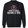 Viking, Norse, Gym t-shirt & apparel, respect is earned, frontApparel[Heathen By Nature authentic Viking products]Unisex Crewneck Pullover SweatshirtBlackS