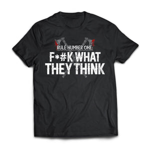 Viking, Norse, Gym t-shirt & apparel, Rule number one fuck what they think, frontApparel[Heathen By Nature authentic Viking products]Next Level Premium Short Sleeve T-ShirtBlackX-Small