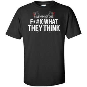 Viking, Norse, Gym t-shirt & apparel, Rule number one fuck what they think, frontApparel[Heathen By Nature authentic Viking products]Tall Ultra Cotton T-ShirtBlackXLT