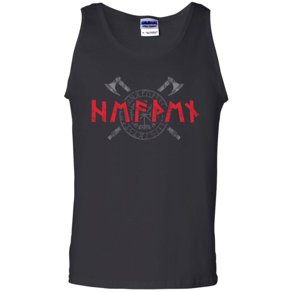 Viking, Norse, Gym t-shirt & apparel, Runes, FrontApparel[Heathen By Nature authentic Viking products]Cotton Tank TopBlackS
