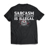 Viking, Norse, Gym t-shirt & apparel, Sacasm because killing is illegal, FrontApparel[Heathen By Nature authentic Viking products]Next Level Premium Short Sleeve T-ShirtBlackX-Small