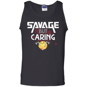 Viking, Norse, Gym t-shirt & apparel, Savage but Caring, FrontApparel[Heathen By Nature authentic Viking products]Cotton Tank TopBlackS