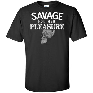 Viking, Norse, Gym t-shirt & apparel, Savage for her pleasure, FrontApparel[Heathen By Nature authentic Viking products]Tall Ultra Cotton T-ShirtBlackXLT