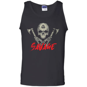 Viking, Norse, Gym t-shirt & apparel, Savage, frontApparel[Heathen By Nature authentic Viking products]Cotton Tank TopBlackS