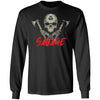 Viking, Norse, Gym t-shirt & apparel, Savage, frontApparel[Heathen By Nature authentic Viking products]Long-Sleeve Ultra Cotton T-ShirtBlackS