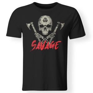 Viking, Norse, Gym t-shirt & apparel, Savage, frontApparel[Heathen By Nature authentic Viking products]Premium Men T-ShirtBlackS