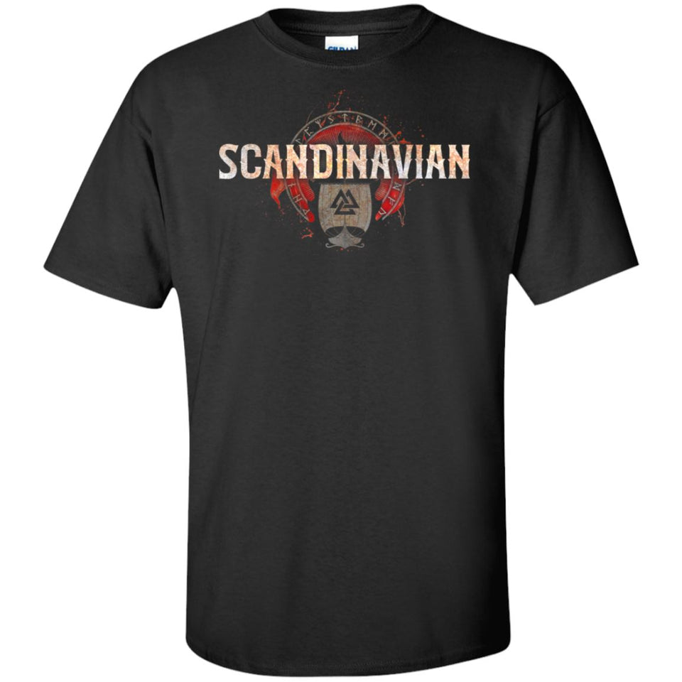 Viking, Norse, Gym t-shirt & apparel, Scandinavian, FrontApparel[Heathen By Nature authentic Viking products]Tall Ultra Cotton T-ShirtBlackXLT