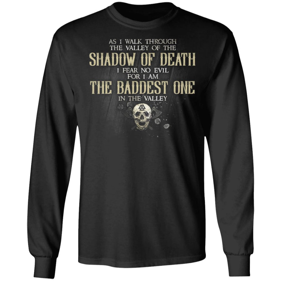 Viking, Norse, Gym t-shirt & apparel, Shadow Of Death, FrontApparel[Heathen By Nature authentic Viking products]Long-Sleeve Ultra Cotton T-ShirtBlackS
