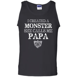 Viking, Norse, Gym t-shirt & apparel, She calls me PAPA, FrontApparel[Heathen By Nature authentic Viking products]Cotton Tank TopBlackS