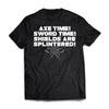 Viking, Norse, Gym t-shirt & apparel, Shields are splintered, FrontApparel[Heathen By Nature authentic Viking products]Premium Short Sleeve T-ShirtBlackX-Small
