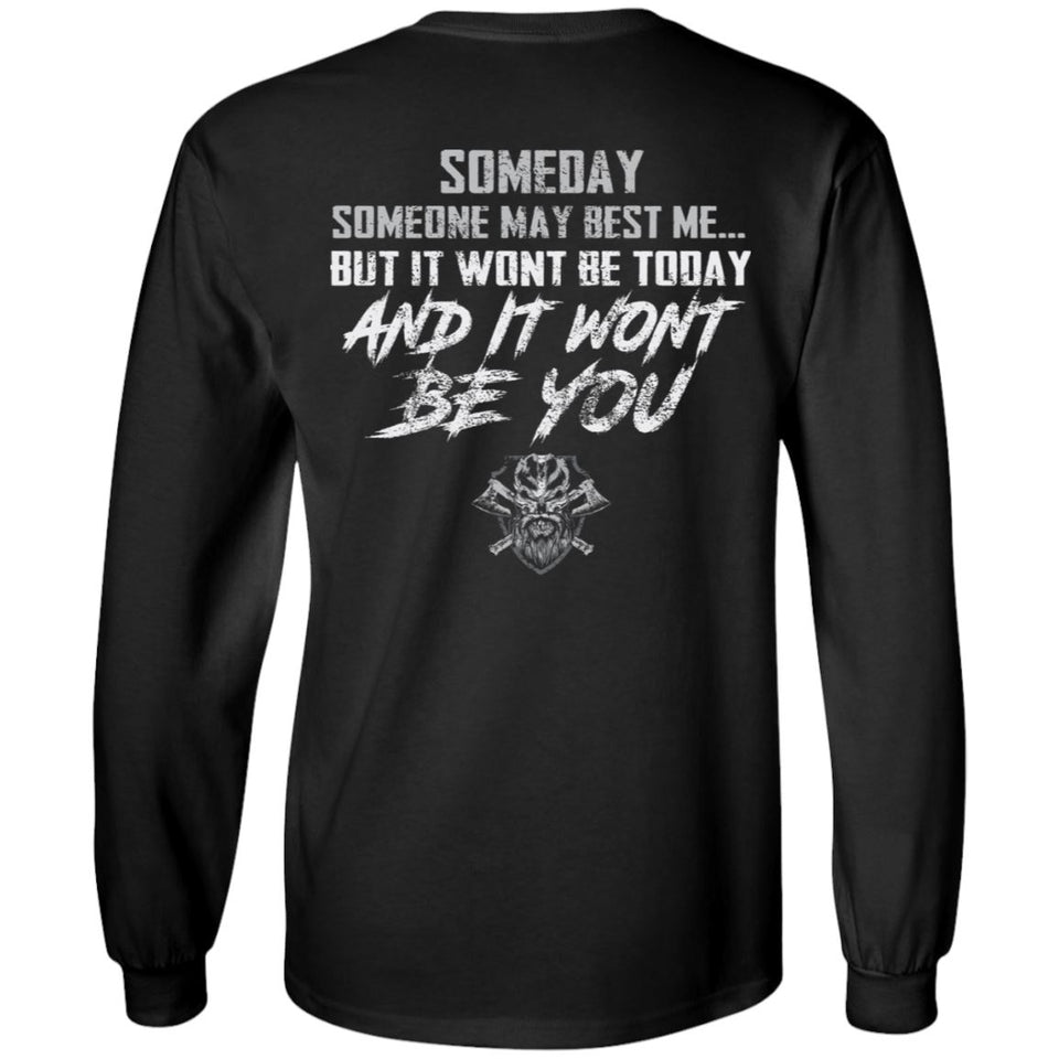 Viking, Norse, Gym t-shirt & apparel, someday, best me, backApparel[Heathen By Nature authentic Viking products]Long-Sleeve Ultra Cotton T-ShirtBlackS