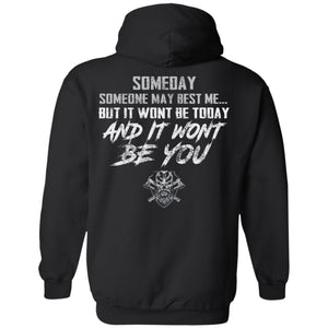 Viking, Norse, Gym t-shirt & apparel, someday, best me, backApparel[Heathen By Nature authentic Viking products]Unisex Pullover HoodieBlackS